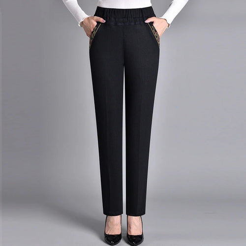 Vaqueros Wide Leg con Bolsillos Laterales – Cintura Elástica